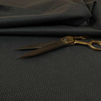 Bhopal Soft Textured Black Coloured Plain Velour Pile Upholstery Fabric - Made To Measure Curtains