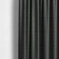 Bhopal Soft Textured Black Coloured Plain Velour Pile Upholstery Fabric - Made To Measure Curtains
