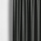 Bhopal Soft Textured Black Coloured Plain Velour Pile Upholstery Fabric - Made To Measure Curtains