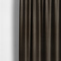 Bhopal Soft Textured Brown Coloured Plain Velour Pile Upholstery Fabric - Made To Measure Curtains