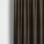Bhopal Soft Textured Brown Coloured Plain Velour Pile Upholstery Fabric - Made To Measure Curtains