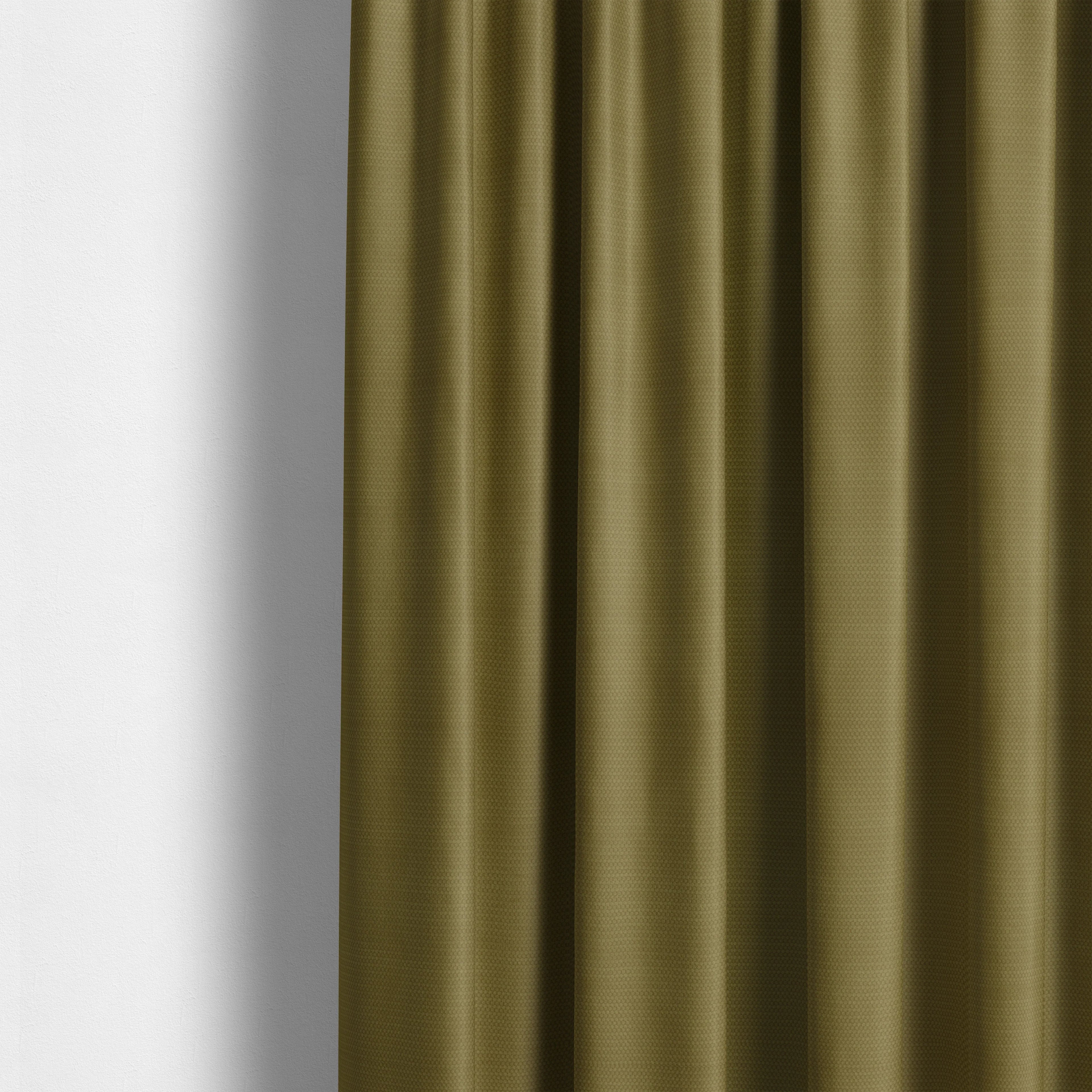 Bhopal Soft Textured Yellow Coloured Plain Velour Pile Upholstery Fabric - Made To Measure Curtains