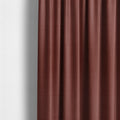 Bhopal Soft Textured Ruby Red Pink Coloured Plain Velour Pile Upholstery Fabric - Made To Measure Curtains
