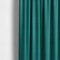 Bhopal Soft Textured Teal Coloured Plain Velour Pile Upholstery Fabric - Made To Measure Curtains