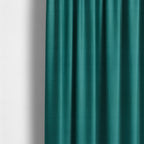 Bhopal Soft Textured Teal Coloured Plain Velour Pile Upholstery Fabric - Made To Measure Curtains