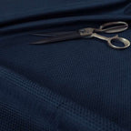 Bhopal Soft Textured Navy Blue Coloured Plain Velour Pile Upholstery Fabric - Made To Measure Curtains