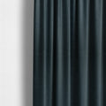 Bhopal Soft Textured Navy Blue Coloured Plain Velour Pile Upholstery Fabric - Made To Measure Curtains