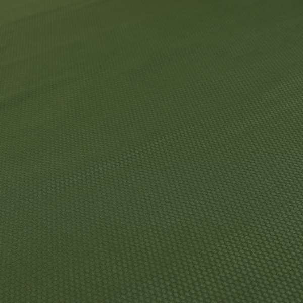 Bhopal Soft Textured Army Green Coloured Plain Velour Pile Upholstery Fabric - Made To Measure Curtains
