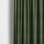 Bhopal Soft Textured Army Green Coloured Plain Velour Pile Upholstery Fabric - Made To Measure Curtains