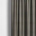 Bhopal Soft Textured Silver Coloured Plain Velour Pile Upholstery Fabric - Made To Measure Curtains