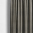 Bhopal Soft Textured Silver Coloured Plain Velour Pile Upholstery Fabric - Made To Measure Curtains