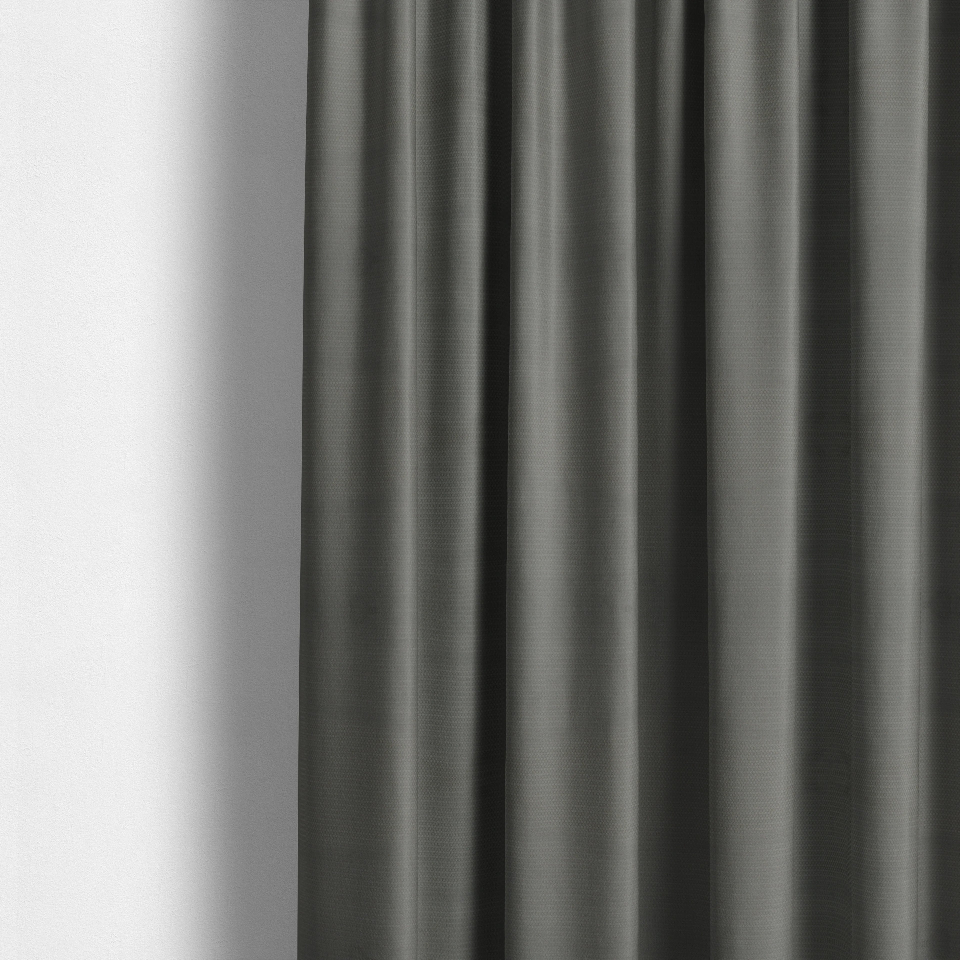 Bhopal Soft Textured Grey Coloured Plain Velour Pile Upholstery Fabric - Made To Measure Curtains