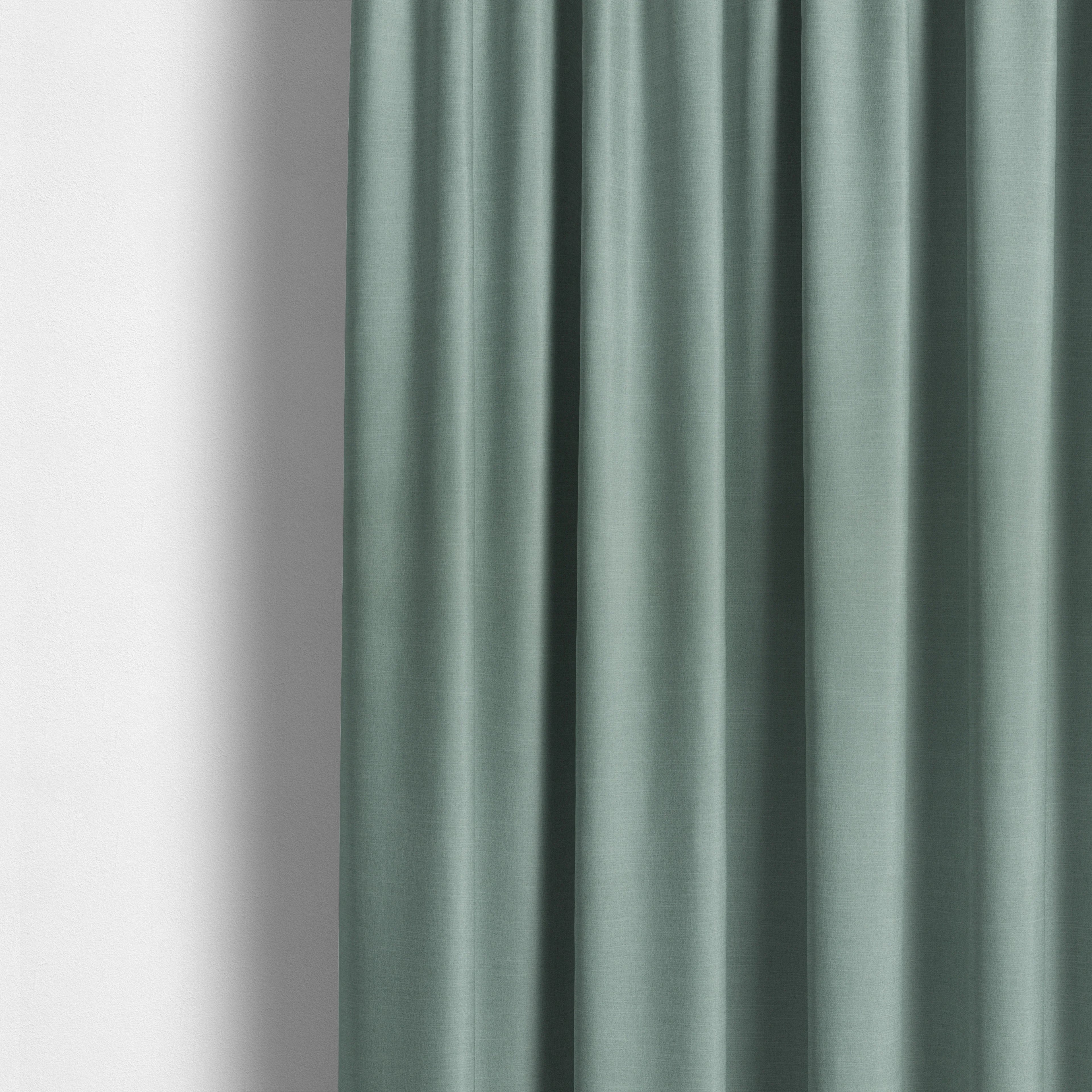 Darwin Linen Effect Style Flat Weave Material In Cerulean Blue Colour Upholstery Soft Furnishing Fabrics - Made To Measure Curtains