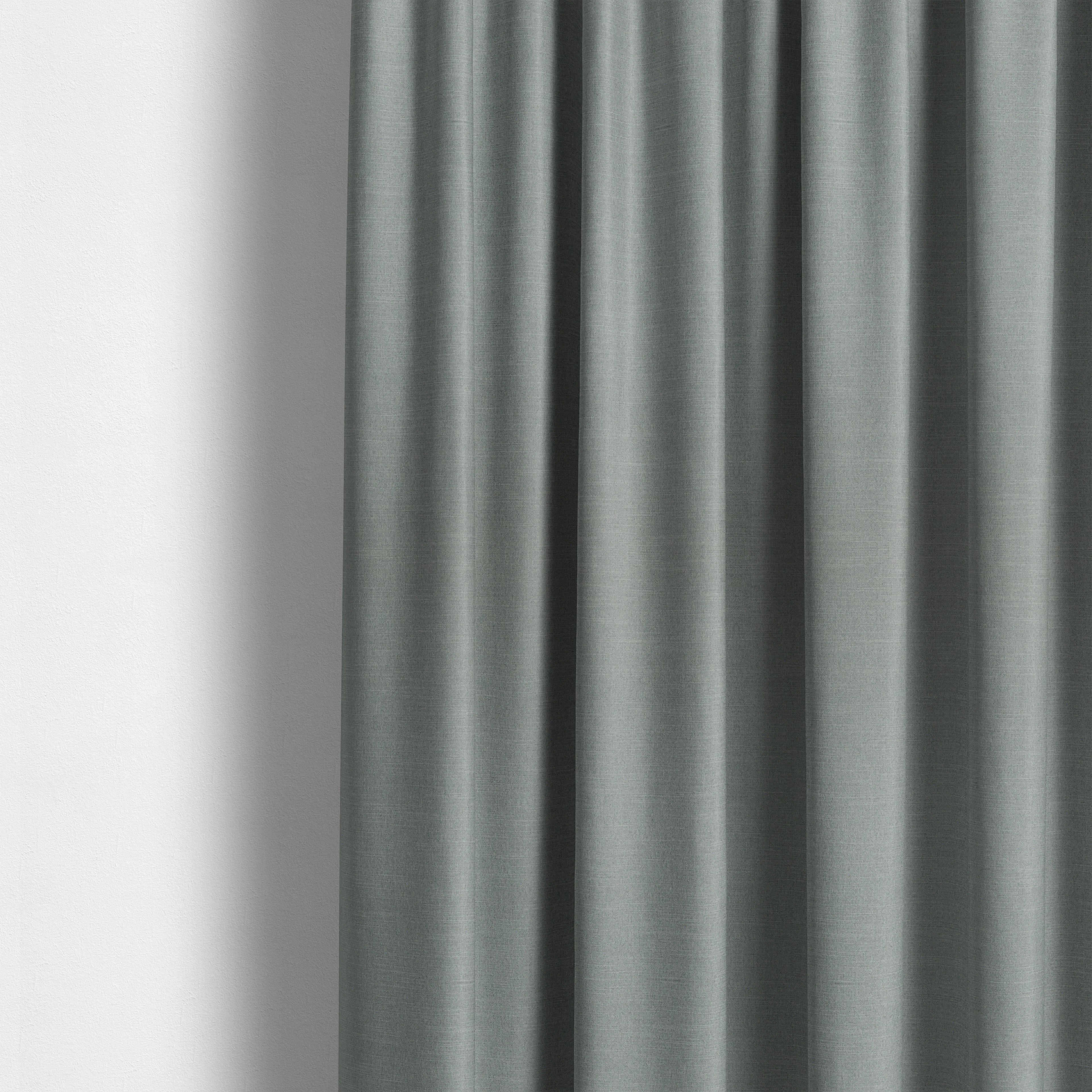 Darwin Linen Effect Style Flat Weave Material In Silver Colour Upholstery Soft Furnishing Fabrics - Made To Measure Curtains