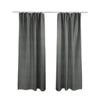 Darwin Linen Effect Style Flat Weave Material In Black Colour Upholstery Soft Furnishing Fabrics - Made To Measure Curtains