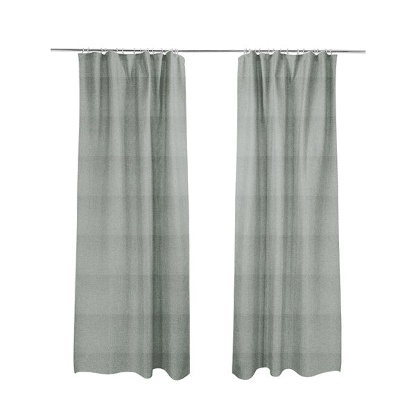 Darwin Linen Effect Style Flat Weave Material In Silver Colour Upholstery Soft Furnishing Fabrics - Made To Measure Curtains