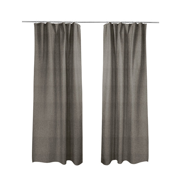 Darwin Linen Effect Style Flat Weave Material In Brown Colour Upholstery Soft Furnishing Fabrics - Made To Measure Curtains