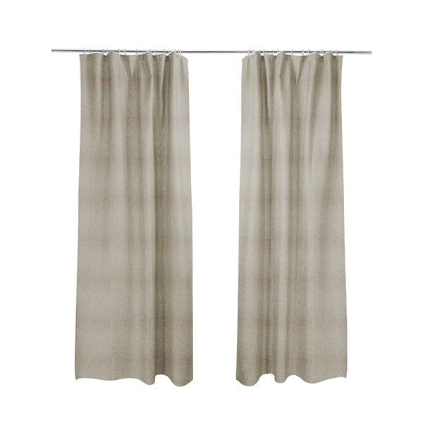 Bhopal Soft Textured Cream Coloured Plain Velour Pile Upholstery Fabric - Made To Measure Curtains