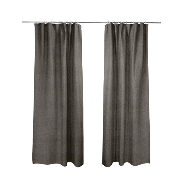 Bhopal Soft Textured Brown Coloured Plain Velour Pile Upholstery Fabric - Made To Measure Curtains