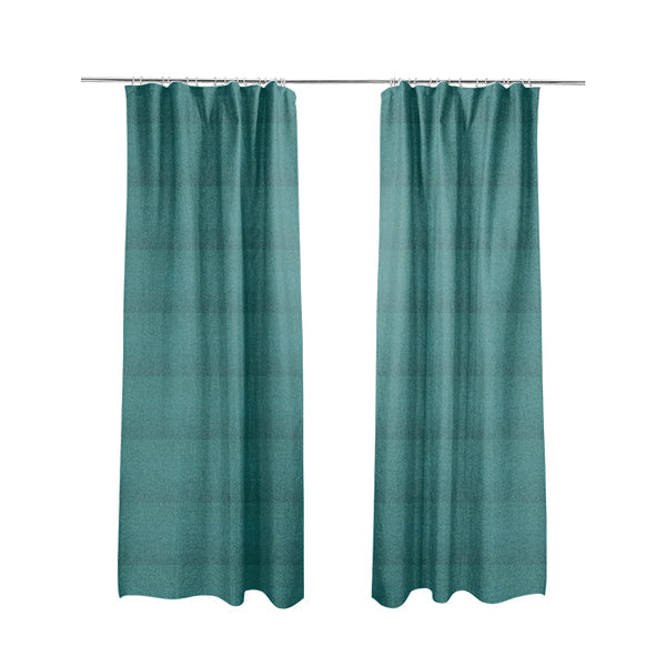 Bhopal Soft Textured Teal Coloured Plain Velour Pile Upholstery Fabric - Made To Measure Curtains