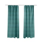 Bhopal Soft Textured Teal Coloured Plain Velour Pile Upholstery Fabric - Made To Measure Curtains