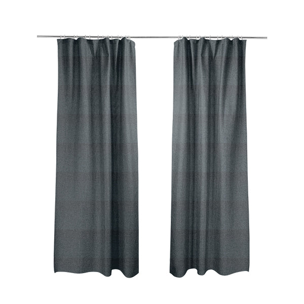 Bhopal Soft Textured Navy Blue Coloured Plain Velour Pile Upholstery Fabric - Made To Measure Curtains