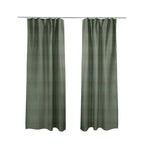 Bhopal Soft Textured Army Green Coloured Plain Velour Pile Upholstery Fabric - Made To Measure Curtains