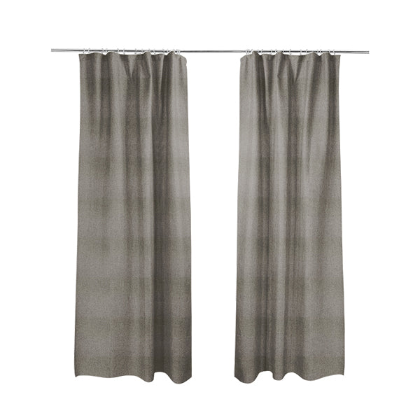 Bhopal Soft Textured Silver Coloured Plain Velour Pile Upholstery Fabric - Made To Measure Curtains