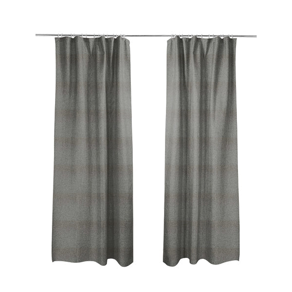 Bhopal Soft Textured Grey Coloured Plain Velour Pile Upholstery Fabric - Made To Measure Curtains