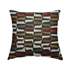 Black White Blue Orange Yellow Green Colours Geometric Design Soft Chenille Upholstery Fabric JO-435 - Handmade Cushions