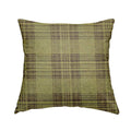 Voyage Of Checked Tartan Pattern In Green Colour Woven Soft Chenille Upholstery Fabric JO-448 - Handmade Cushions