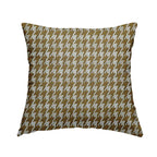 Boxer Houndstooth Pattern In Yellow Colour Woven Soft Chenille Upholstery Fabric JO-458 - Handmade Cushions
