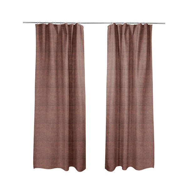 Kansas Distressed Red Coloured Velour Velvet Upholstery Curtains Fabric - Made To Measure Curtains
