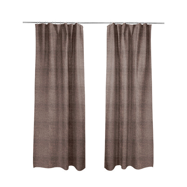 Kansas Distressed Purple Coloured Velour Velvet Upholstery Curtains Fabric - Made To Measure Curtains