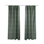 Kansas Distressed Pine Green Coloured Velour Velvet Upholstery Curtains Fabric - Made To Measure Curtains