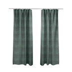 Kansas Distressed Ocean Blue Coloured Velour Velvet Upholstery Curtains Fabric - Made To Measure Curtains