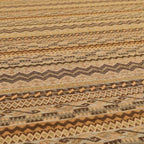 Maasai African Aztec Inspired Small Motif Striped Pattern Yellow Brown Orange Colour Furnishing Fabric JO-410 - Handmade Cushions