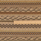 Maasai African Aztec Inspired Small Motif Striped Pattern Yellow Brown Orange Colour Furnishing Fabric JO-410 - Handmade Cushions