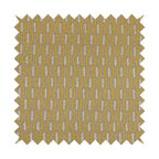 Atmosfera Woven Fabric Funky Modern Yellow Eyelet Stripe Pattern Furnishing Fabric JO-411 - Handmade Cushions
