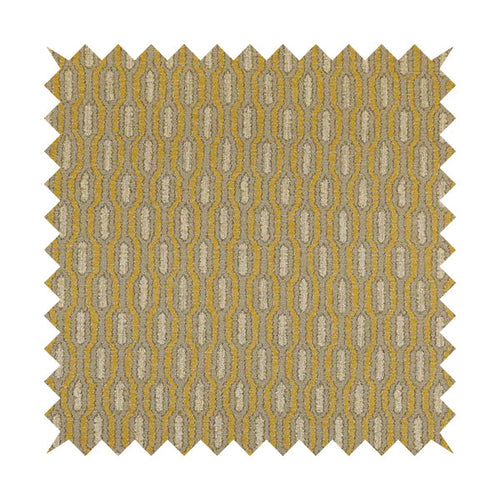 Atmosfera Woven Fabric Funky Modern Yellow Eyelet Stripe Pattern Furnishing Fabric JO-411 - Handmade Cushions