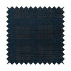 Voyage Of Checked Tartan Pattern In Blue Colour Woven Soft Chenille Upholstery Fabric JO-444 - Handmade Cushions