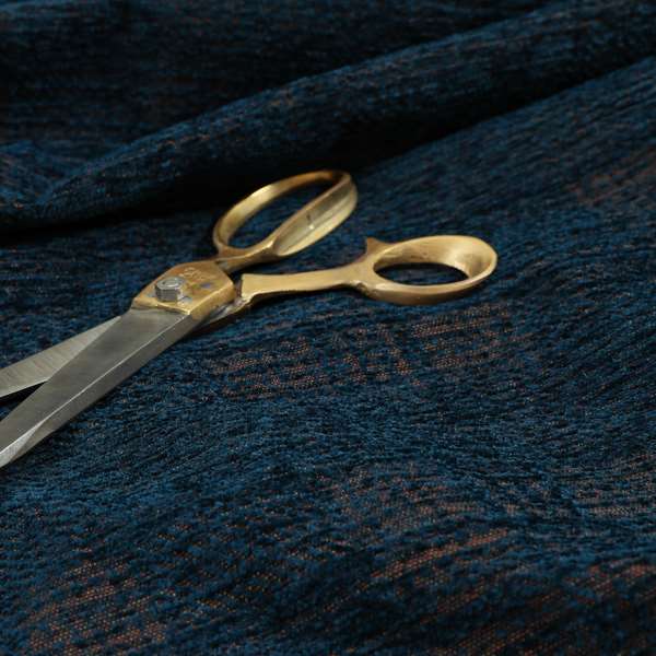 Voyage Of Checked Tartan Pattern In Blue Colour Woven Soft Chenille Upholstery Fabric JO-444 - Handmade Cushions