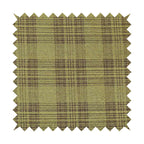 Voyage Of Checked Tartan Pattern In Green Colour Woven Soft Chenille Upholstery Fabric JO-448 - Handmade Cushions