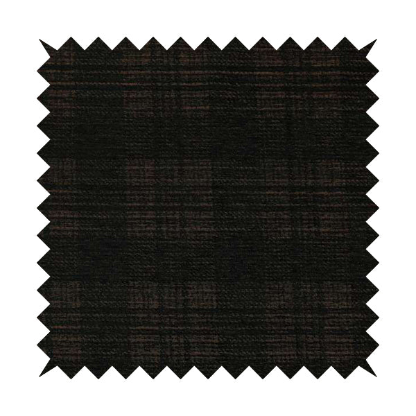 Voyage Of Checked Pattern In Black Colour Woven Soft Chenille Upholstery Fabric JO-449 - Handmade Cushions