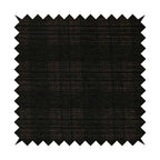 Voyage Of Checked Pattern In Black Colour Woven Soft Chenille Upholstery Fabric JO-449 - Handmade Cushions