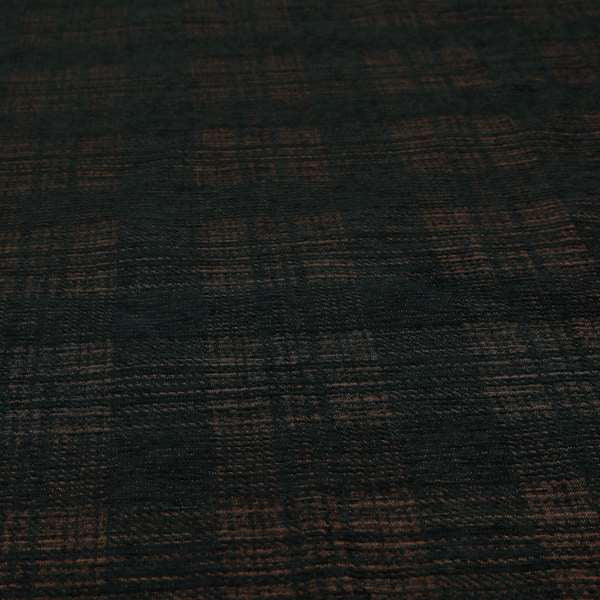 Voyage Of Checked Pattern In Black Colour Woven Soft Chenille Upholstery Fabric JO-449 - Handmade Cushions