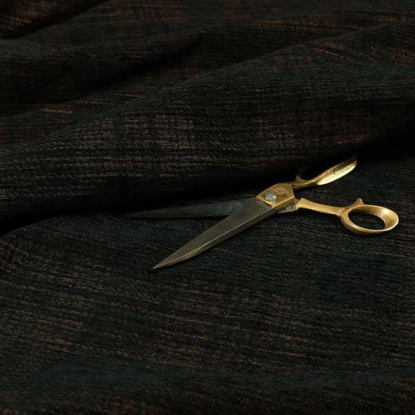 Voyage Of Checked Pattern In Black Colour Woven Soft Chenille Upholstery Fabric JO-449 - Handmade Cushions