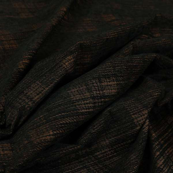 Voyage Of Checked Pattern In Black Colour Woven Soft Chenille Upholstery Fabric JO-449 - Handmade Cushions