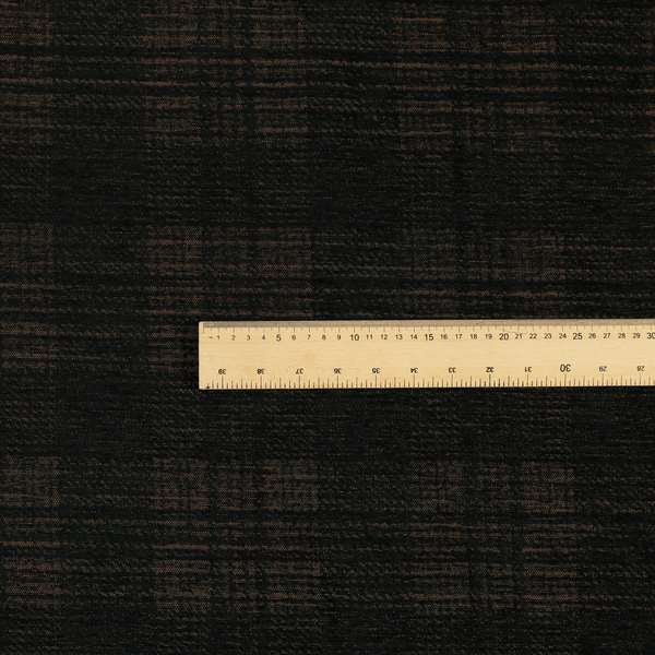 Voyage Of Checked Pattern In Black Colour Woven Soft Chenille Upholstery Fabric JO-449 - Handmade Cushions