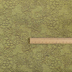 Voyage Of Floral Pattern In Green Colour Woven Soft Chenille Upholstery Fabric JO-451 - Handmade Cushions